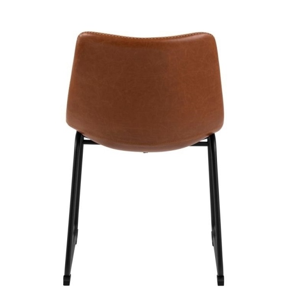 Krzesło Oregon brązowe PU - ACTONA